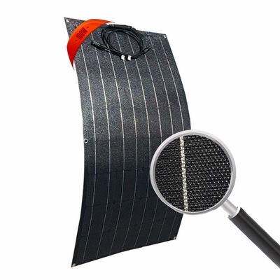 แผงเซลล์แสงอาทิตย์แบบ Monocrystalline แบบยืดหยุ่นขนาด 100 วัตต์สำหรับโมดูล RV