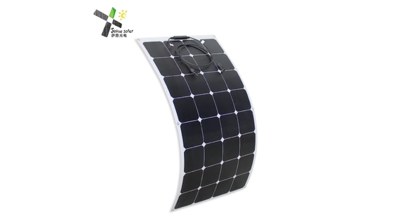 แผงเซลล์แสงอาทิตย์แบบยืดหยุ่นบางขนาด 12V 110W Monocrystalline Solar Module สำหรับรถยนต์ เรือ