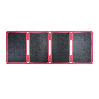 28w พับพลังงานแสงอาทิตย์ แผ่นแสงอาทิตย์ กระเป๋ายืดหยุ่น 12v / 15v กับชุดพลังงานสําหรับการตั้งแคมป์