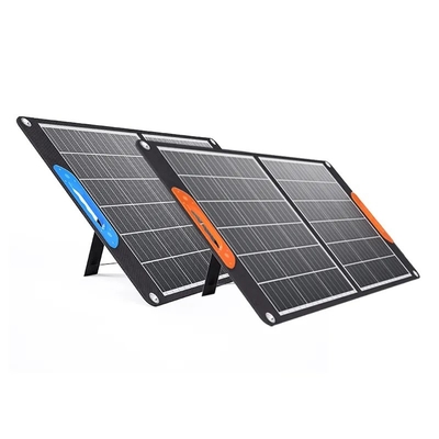 60W 100W 150W โปรแกรมพับแสงอาทิตย์พกพา 200W สําหรับการตั้งแคมป์กลางแจ้ง