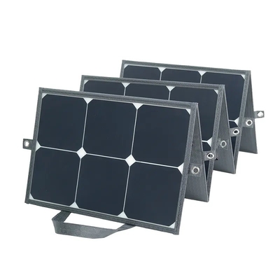 แผนแสงอาทิตย์พับได้ 110W ETFE พกพา 6 พับเครื่องชาร์จการเดินทาง