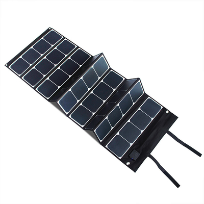 แผงโซลาร์เซลล์แบบพับได้แบบพกพา 120W กันน้ำสำหรับการตั้งแคมป์กลางแจ้ง