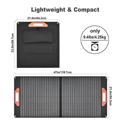 แผงชาร์จพลังงานแสงอาทิตย์ Etfe 100w สำหรับ Summer Camping Van RV