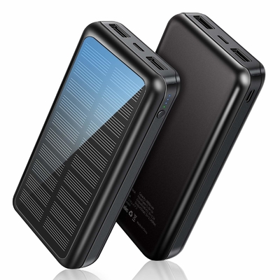 IPX5 เครื่องชาร์จแบบพกพาพลังงานแสงอาทิตย์ 30000mAh Battery Pack สำหรับ IPhone