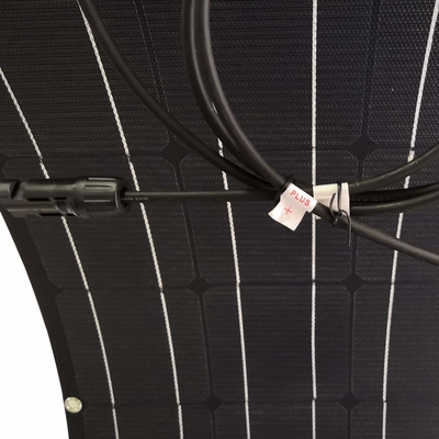 แผงเซลล์แสงอาทิตย์แบบ Monocrystalline แบบยืดหยุ่นขนาด 100 วัตต์สำหรับโมดูล RV