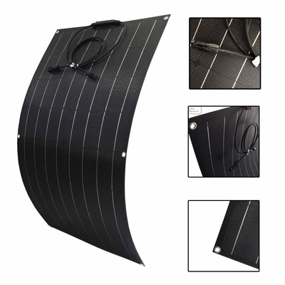 แผงโซลาร์เซลล์ Monocrystalline ขนาด 12V 100w แบบโค้งงอได้