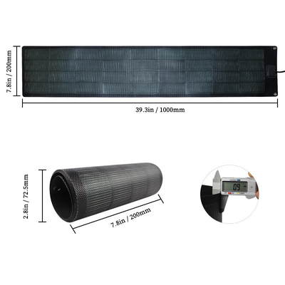 แผงโซลาร์เซลล์แบบยืดหยุ่นบาง 150W ม้วนได้สำหรับคาราวาน