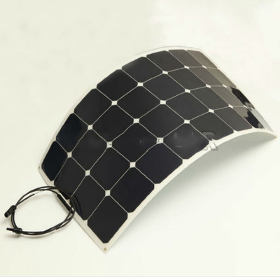 แผงเซลล์แสงอาทิตย์แบบยืดหยุ่นบางขนาด 12V 110W Monocrystalline Solar Module สำหรับรถยนต์ เรือ