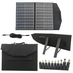 แผงโซลาร์เซลล์แบบพับได้ 5 พับแบบยืดหยุ่น 100W 18v แผงโซลาร์เซลล์สำหรับบ้านกลางแจ้ง