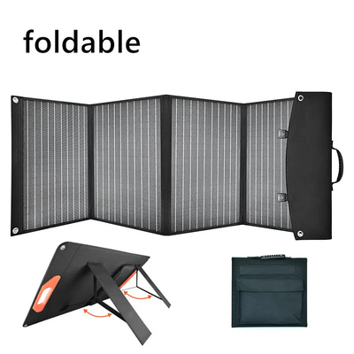 แผงโซลาร์เซลล์แบบพับได้ 5 พับแบบยืดหยุ่น 100W 18v แผงโซลาร์เซลล์สำหรับบ้านกลางแจ้ง
