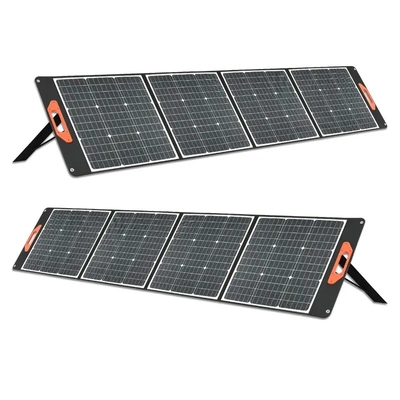 โมโน โซลาร์เซลล์ แผงโซลาร์เซลล์แบบพกพา 200W แผงโซลาร์เซลล์แบบพับได้พร้อมเอาต์พุต USB