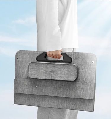 แผงโซลาร์เซลล์แบบพับได้กลางแจ้งขนาดเล็ก 100w การชาร์จแบบยืดหยุ่นกันน้ำสีดำเต็ม