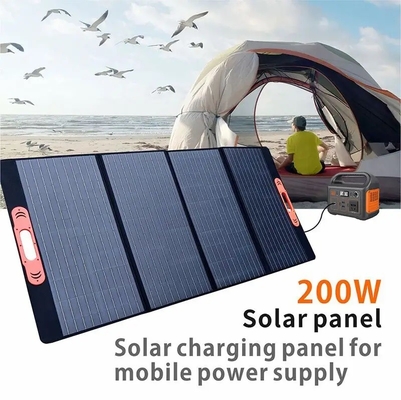 แผงโซลาร์เซลล์แบบพกพาขนาดเล็กพับได้ 400w แผงเซลล์แสงอาทิตย์แบบยืดหยุ่นบางแบบโมโนคริสตัลไลน์