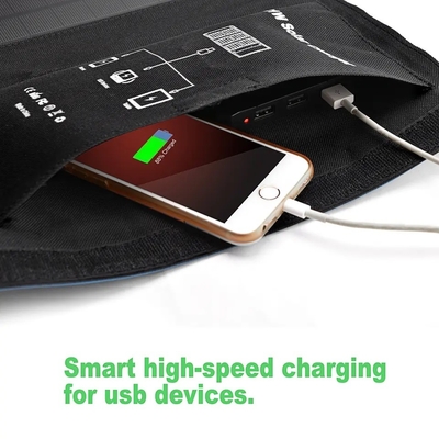 แผงโซลาร์เซลล์แบบพับได้ขนาดเล็ก 120w สำหรับสมาร์ทโฟน / กล้อง / PSP / Power Bank