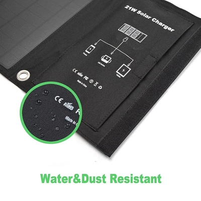 แผงโซลาร์เซลล์แบบพับได้ขนาดเล็ก 120w สำหรับสมาร์ทโฟน / กล้อง / PSP / Power Bank