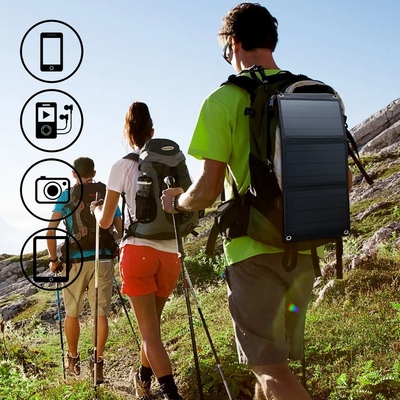 แผงโซลาร์เซลล์แบบพับได้ขนาดเล็ก 120w สำหรับสมาร์ทโฟน / กล้อง / PSP / Power Bank