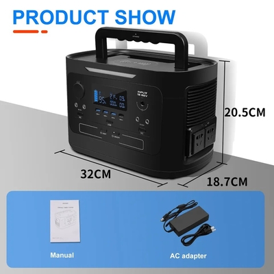 ลิเธียมแบบพกพา Lifepo4 สถานีพลังงานแสงอาทิตย์ธนาคาร 1,000W กลางแจ้งสำหรับการตั้งแคมป์อัตโนมัติ