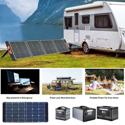 ใหม่ประสิทธิภาพสูง 120w แบบพกพาพับ carport แคมป์ปิ้งแผงเซลล์แสงอาทิตย์ 100W 200W caravan ชุดพลังงานแสงอาทิตย์พร้อมเอาต์พุต USB
