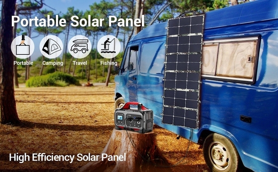 แผนแสงอาทิตย์พับได้ 110W ETFE พกพา 6 พับเครื่องชาร์จการเดินทาง