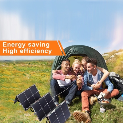 แผนแสงอาทิตย์พับได้ 110W ETFE พกพา 6 พับเครื่องชาร์จการเดินทาง