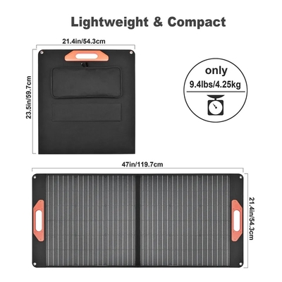 ETFE 100W แผนแสงอาทิตย์ ชุดชาร์จแบบพับ 60w 100w 3 พับ 5 พับแต่ละโมดูล