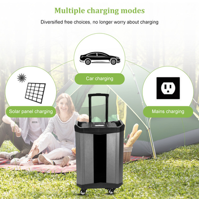เครื่องกำเนิดไฟฟ้าแบบพกพาฉุกเฉินขนาด 2500Wh เครื่องกำเนิดไฟฟ้า LiFePO4 Battery