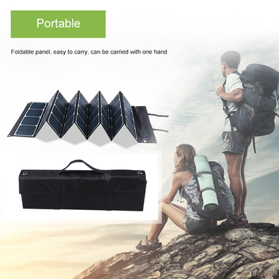 120W Off Grid แผงโซลาร์เซลล์แบบพับได้ USB สำหรับ Outdoor Camping Vanlife