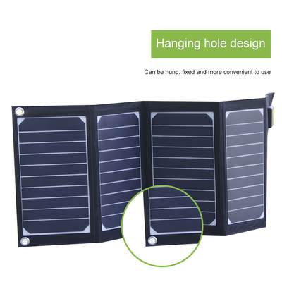 เครื่องชาร์จพลังงานแสงอาทิตย์ 20w เครื่องชาร์จแผงโซลาร์เซลล์แบบพับได้พร้อมเอาต์พุต USB 2 พอร์ตกันน้ำ