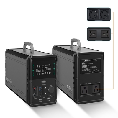 1380Wh แบตเตอรี่ลิเธียม LiFePO4 Li Ion Power Station ที่เก็บพลังงานแบบพกพา