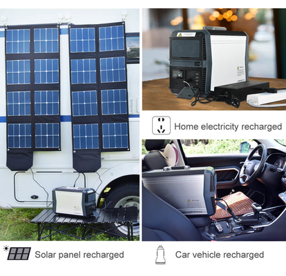 220v Portable Powerstation 1500 วัตต์ 1000 วัตต์แผงโซลาร์เซลล์เครื่องกำเนิดไฟฟ้า