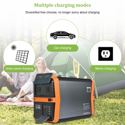 110V 220V Li Ion Power Station เครื่องกำเนิดไฟฟ้าพลังงานแสงอาทิตย์ 1000W