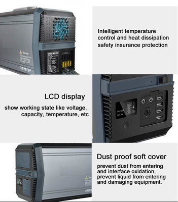 110V 220V Li Ion Power Station เครื่องกำเนิดไฟฟ้าพลังงานแสงอาทิตย์ 1000W