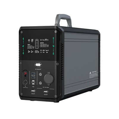 1500w 1380Wh เครื่องกำเนิดไฟฟ้าพลังงานแสงอาทิตย์กลางแจ้งแบบพกพาสำหรับแคมป์ปิ้ง Home Emergency Power Supply
