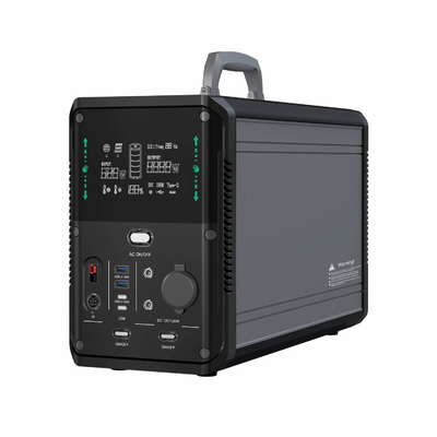 สถานีไฟฟ้า Li Ion แบบชาร์จได้ 1500W สำหรับการจัดเก็บฉุกเฉินสำหรับการเดินทางกลางแจ้ง