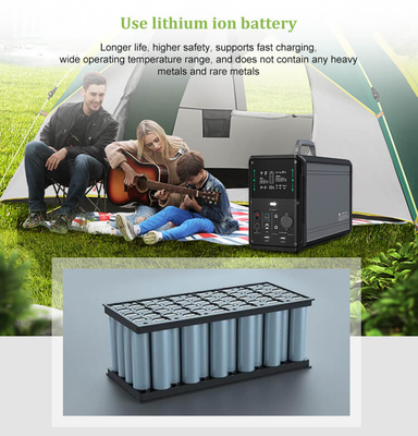 1380Wh Lifepo4 เครื่องกำเนิดไฟฟ้าพลังงานแสงอาทิตย์สำรองพลังงานแสงอาทิตย์แบบพกพา