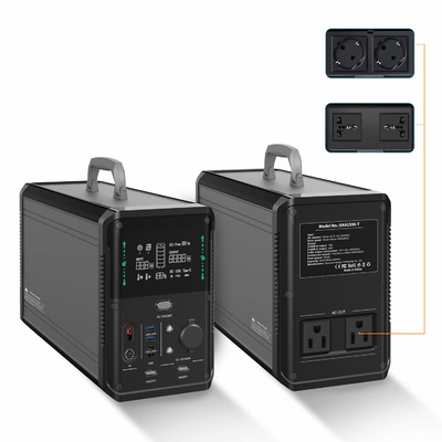1380Wh Lifepo4 เครื่องกำเนิดไฟฟ้าพลังงานแสงอาทิตย์สำรองพลังงานแสงอาทิตย์แบบพกพา