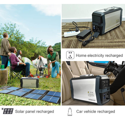 แบตเตอรี่ลิเธียม 1000w Solar Camping Power Station ธนาคาร USB QC3.0 สำหรับระบบแสงสว่าง