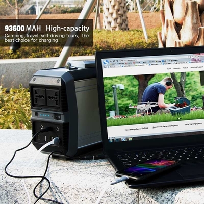 หน้าหลัก 300W 346Wh Li Ion Power Station ประเภทแบตเตอรี่ MPPT Solar Charged Generators