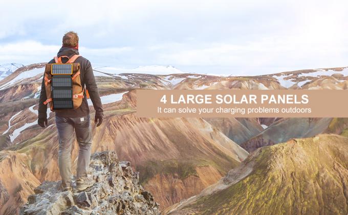 แผงชาร์จธนาคารพลังงานแสงอาทิตย์ขนาด 25000mAh 6W สำหรับโทรศัพท์มือถือ 2