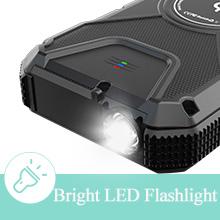 เครื่องชาร์จธนาคารพลังงานแสงอาทิตย์แบบไร้สายแบบพกพา 18W QC3.0 พร้อมเอาต์พุต 4 ตัว 4