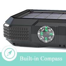 เครื่องชาร์จธนาคารพลังงานแสงอาทิตย์แบบไร้สายแบบพกพา 18W QC3.0 พร้อมเอาต์พุต 4 ตัว 5